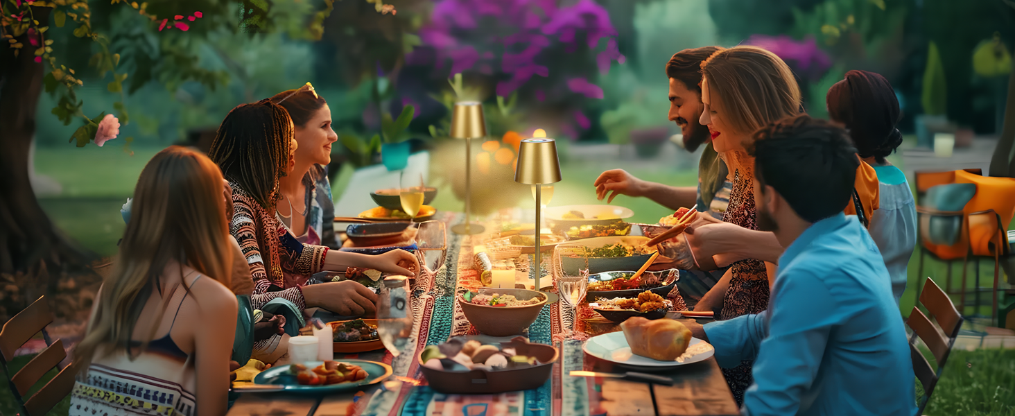 2 шт. Бездротові LED-лампи настільні, перезаряджувані, 3000K та RGB, USB-C, 5500mAh, золоті (2 шт.)