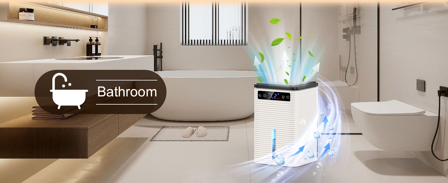 Електричний осушувач повітря 2500 мл з таймером та LED-підсвічуванням для дому