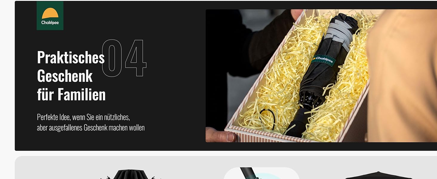 Чакіпі Регульований парасолька великого розміру, стійкий до сильного вітру, з відбиваючим покриттям, для чоловіків та жінок – автоматичний парасолька-тростина, компактний, для подорожей, чорний, покриття 210T, діаметр 106 см