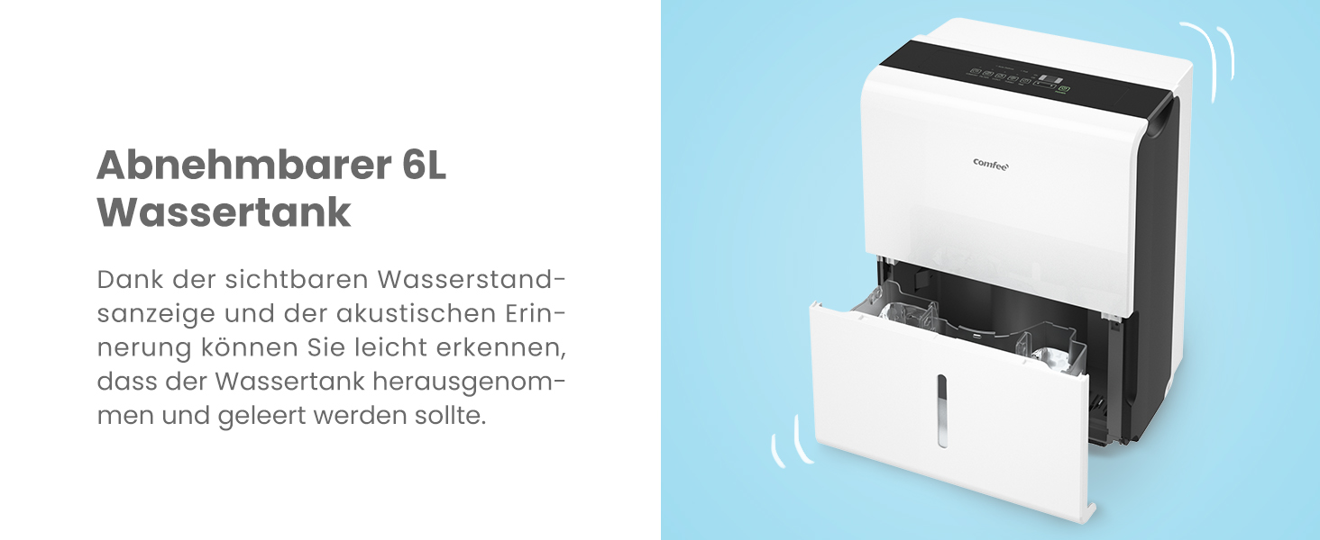 Зволожувач повітря Comfee MDDP-50DEN7, 50 л/24 год, для приміщень до 100 м², з таймером та інтел. режимом