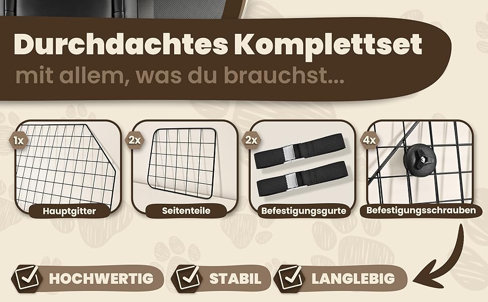 Сітка для собак у багажник авто | Якісна та міцна перегородка для багажника | Перегородка для багажника