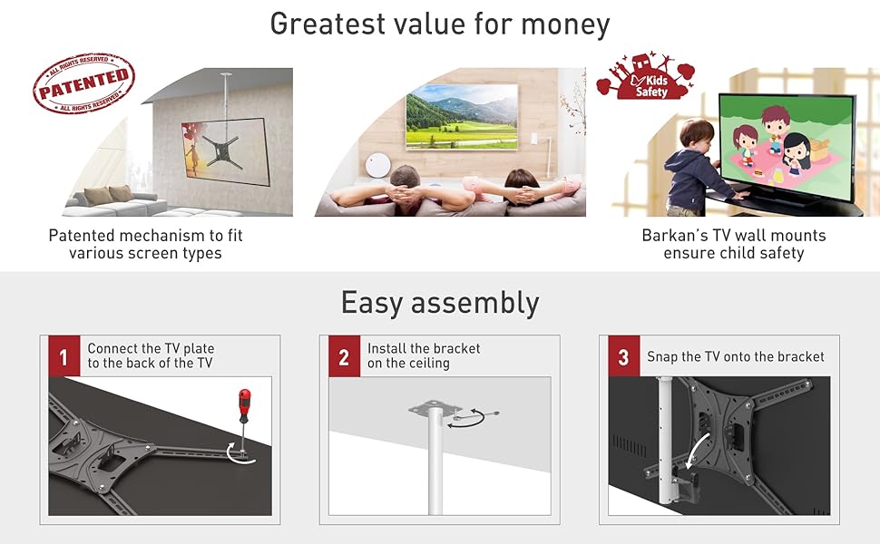Кронштейн для телевізора Barkan Lange Weiß 13-75