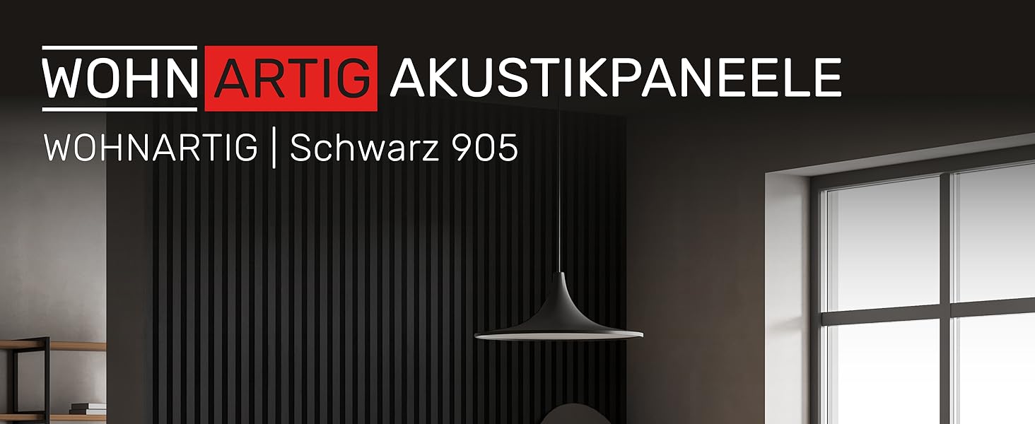 Акустичні панелі на фетрі для стін (набір 2 шт. 275х27 см), колір чорний 905, стінові ламелі 1,485 м²