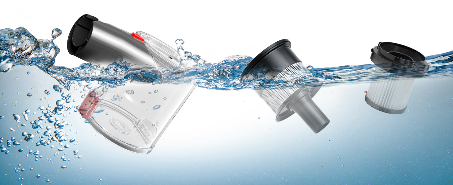 Бездротовий акумуляторний пилосос Ivormentico 50 хв / 40 кПа / 450 Вт з LED, для видалення шерсті тварин, темно-синій