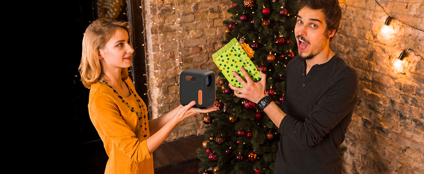 WEMAX Mini проєктор 4K з Netflix та Google TV, портативний, Dolby Audio, WiFi, Bluetooth для домашнього кіно та відпочинку на природі