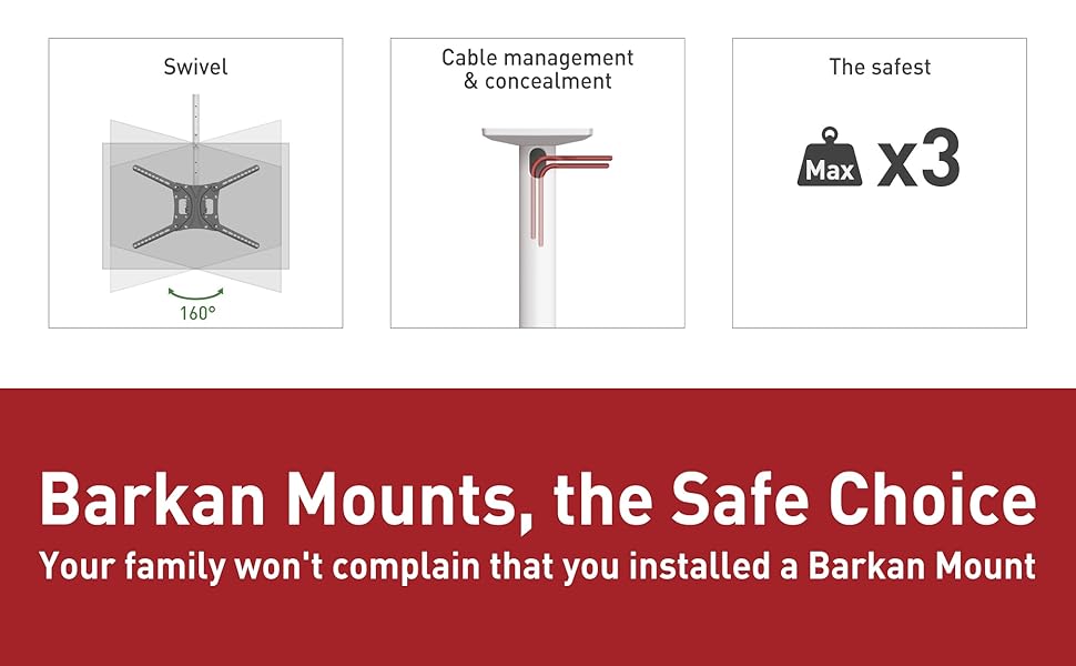 Кронштейн для телевізора Barkan Lange Weiß 13-75