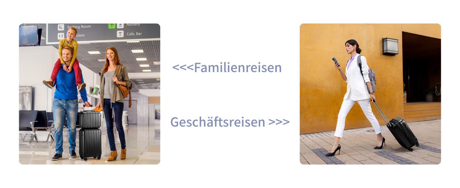 Набір валіз LEADZM 3 шт. з колесами, великий, жорсткий, ABS+PC, телескопічна ручка, ручна поклажа (М'ятний)