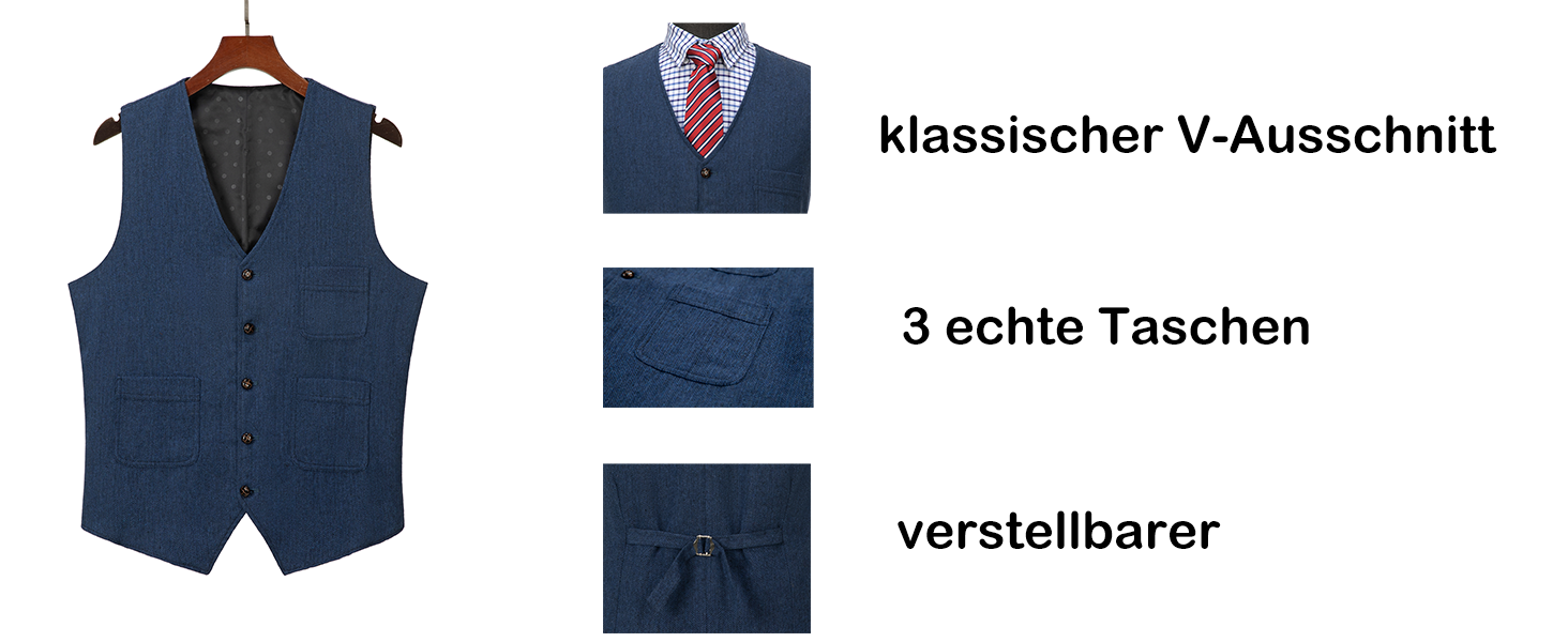 Жакет-жилет чоловічий вінтажний Wolle, класичний, формальний, приталений, для весілля, дружби, світло-блакитний, L