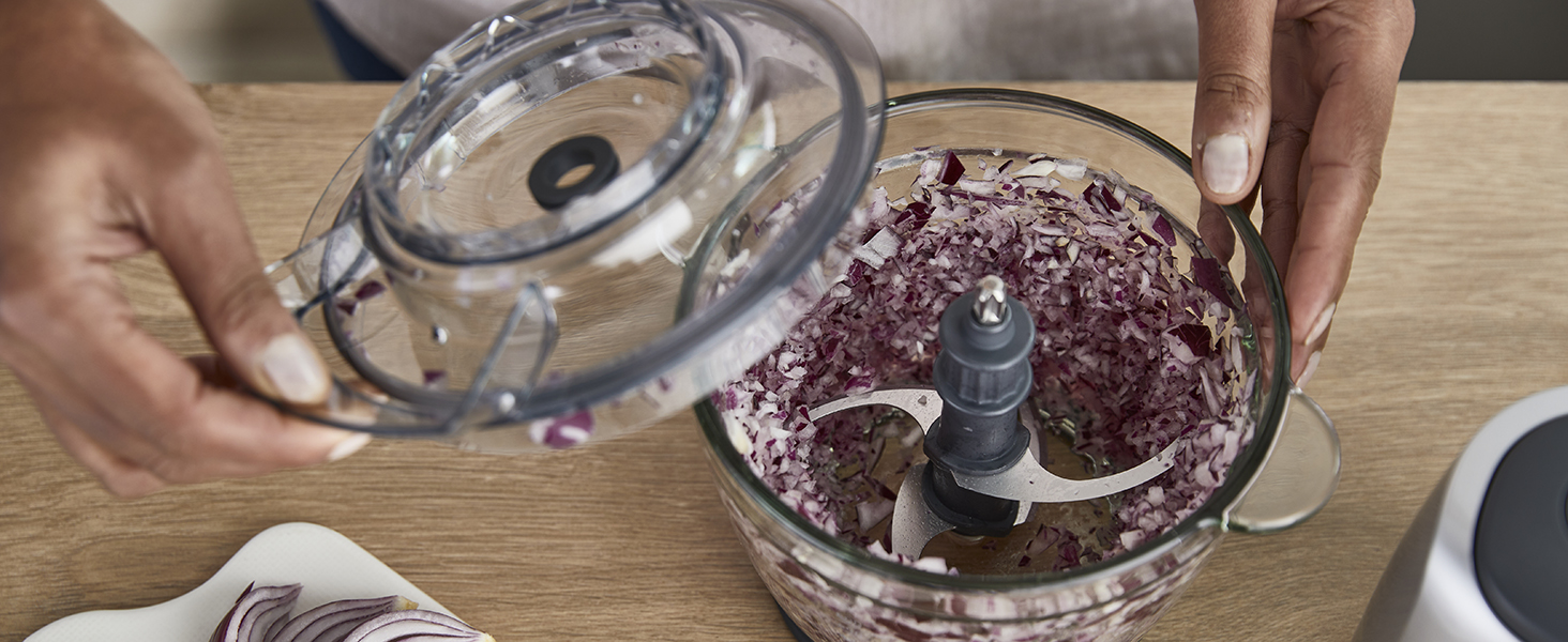 Електричний міні-подрібнювач Kenwood Easy Chop CHP61.100WH, білий (0,6 л, 500 Вт)