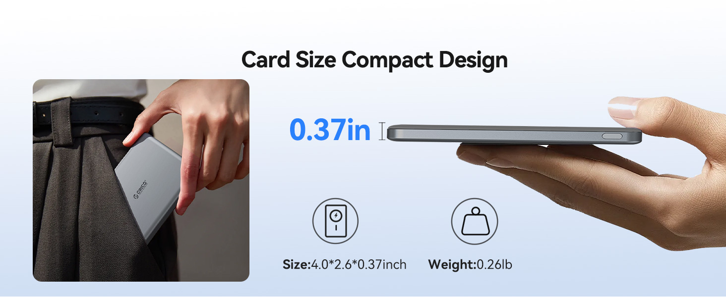 Power Bank Orico Kada Magsafe 5000mAh з MagSafe, USB-C, 20W PD, для iPhone 16/15/14/13/12, фіолетовий