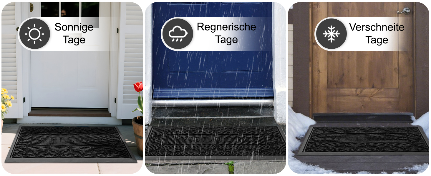 Килимок для дому та вулиці Alishomtll 43x75 см - водонепроникний, неслизький, миючий