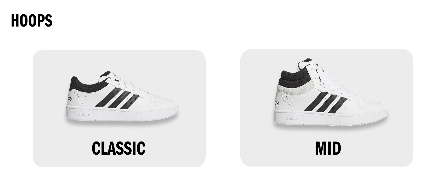 Кросівки Adidas Hoops Classic Unisex 44 EU Білі, Сині, Чорні