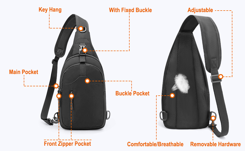 Чоловіча нагрудна сумка-рюкзак на плече, Crossbody Bag, для активного відпочинку, велоспорту, прогулянок з собакою (темно-зелений)