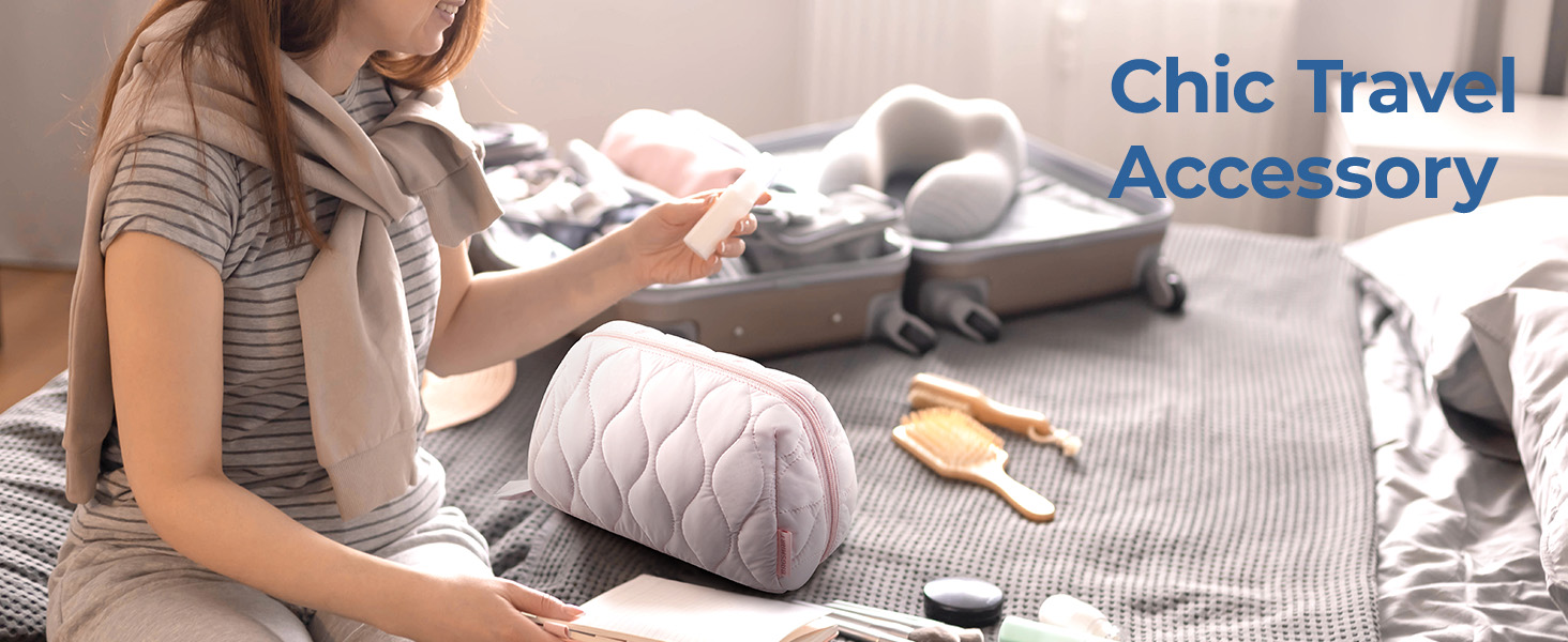 Сумка для косметики BAGSMART: органайзер для макіяжу, туалетні аксесуари, подорожі, бежевий