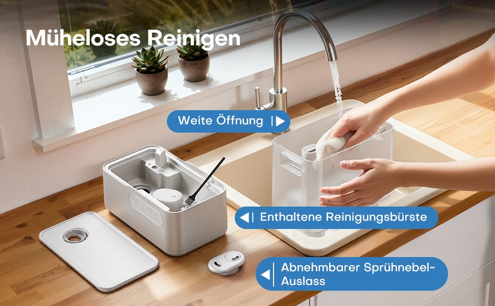 Зволожувач повітря AROEVE 5L з аромадифузором, нічним світлом та таймером, тихий ультразвуковий зволожувач для дитячої кімнати, рослин