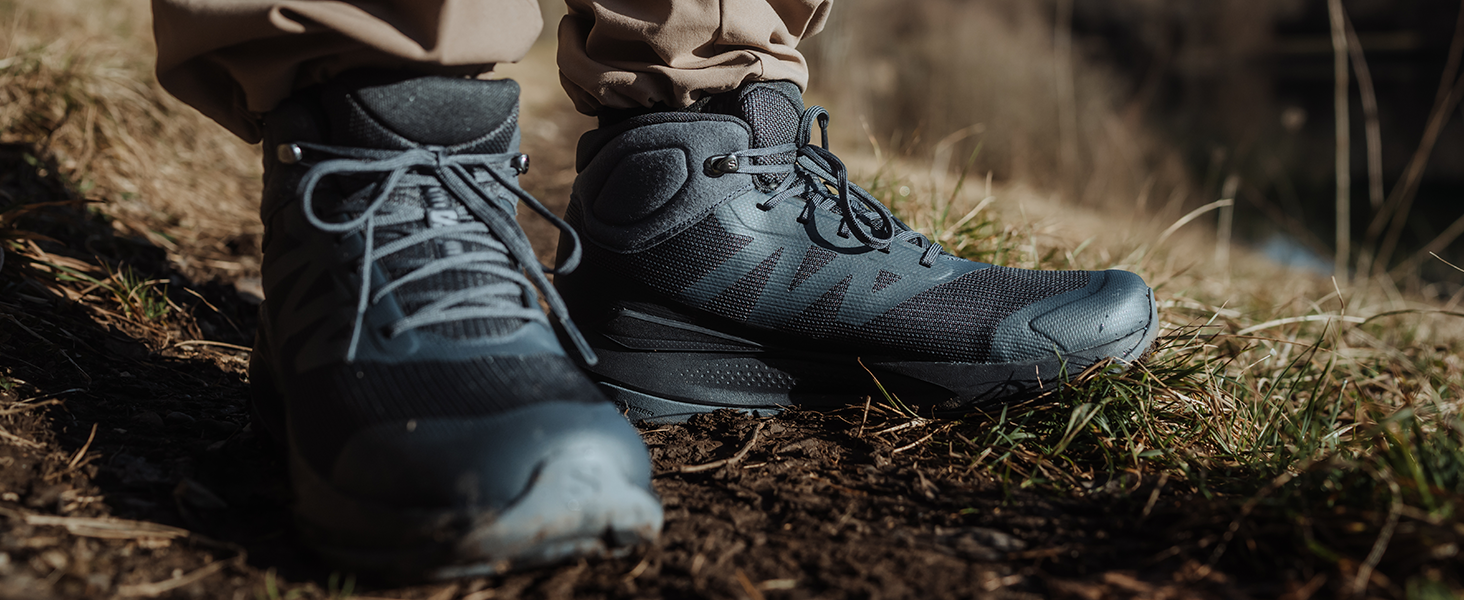 Чоловічі трекінгові черевики Salomon Elixir Tour Waterproof 43 1/3 EU, темно-синій/сірий