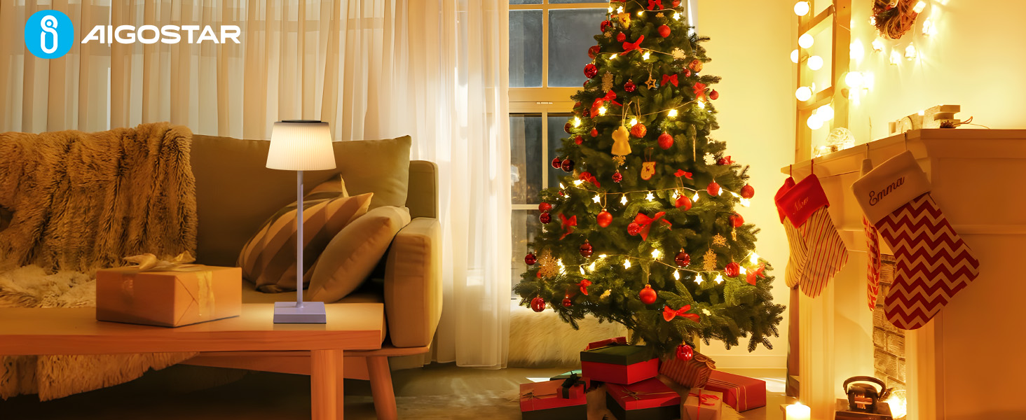 Світлодіодна настільна лампа Aigostar акумуляторна бездротова, димується сенсорно, 3 режими світла, водонепроникна IP54 для дому та саду - фіолетова