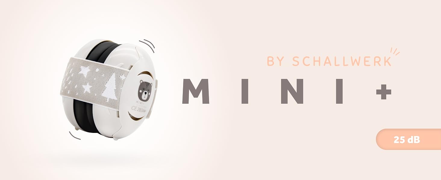 Захисні навушники від шуму для дітей та немовлят Schallwerk® Mini+ (Bear Dusty) — високоякісний захист слуху для малюків