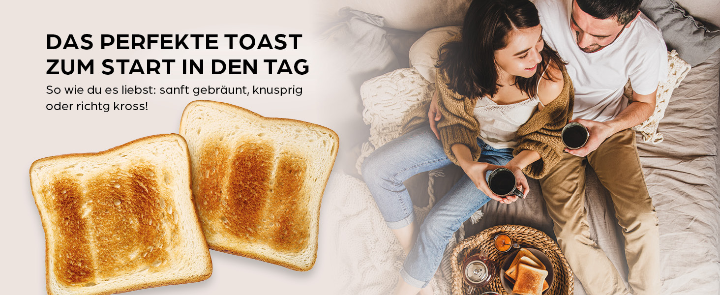 Тостер GOURMETmaxx Kurzschlitz для 2 тостів | Антрацитовий колір, 6 рівнів підсмажування, таймер, підставка для бургерів, функція підігріву | Електричний тостер з сенсорним дисплеєм