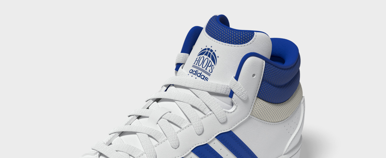 Кросівки Adidas Hoops Classic Unisex 44 EU Білі, Сині, Чорні