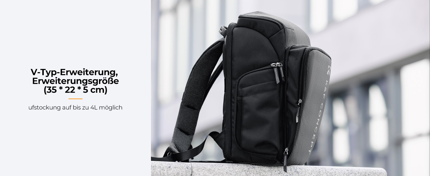 Рюкзак для фотокамери K&F Concept Alpha 25L сірий - для фотографів, з відділенням для 16-дюймового ноутбука, сумісний з дронами DJI Mavic