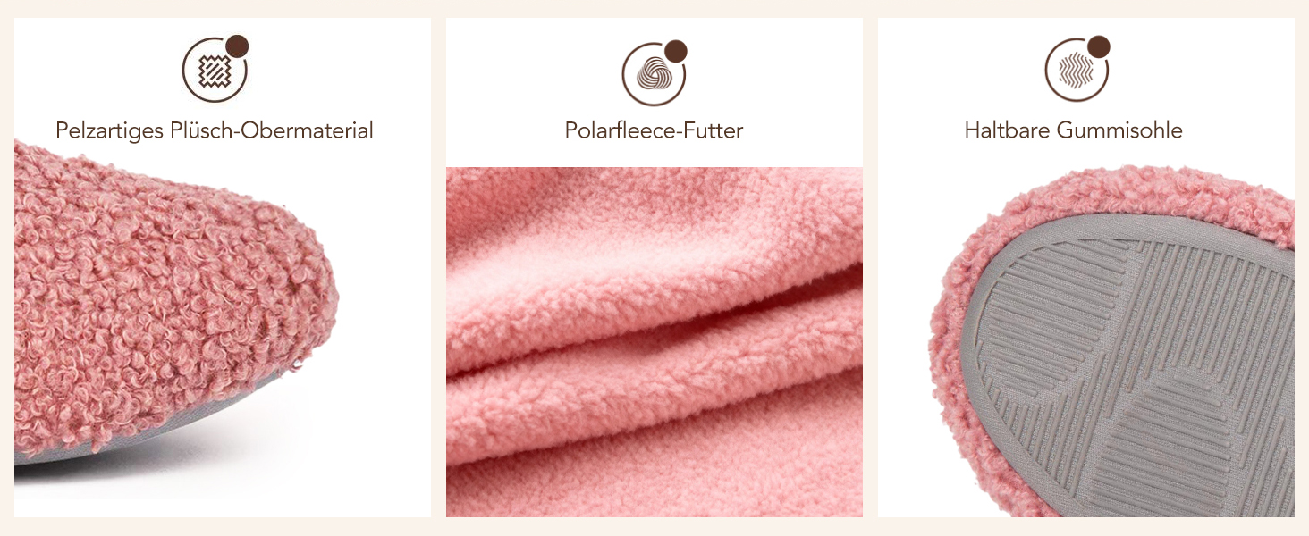 В'язані домашні тапочки VeraCosy з піною-пам'яттю та м'яким підкладкою Polar Fleece, рожеві, 40/41 EU