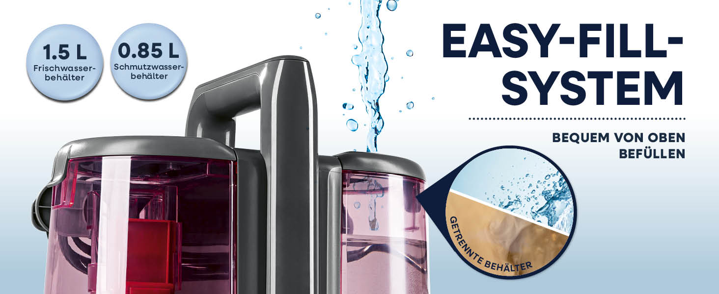 CLEANmaxx Професійний мийкий пилосос для килимів та м'яких меблів Pro Power 600W | 3 в 1: миття, чистка килимів та м'яких меблів, видалення локальних забруднень | Для килимів, авто, диванів, м'яких меблів