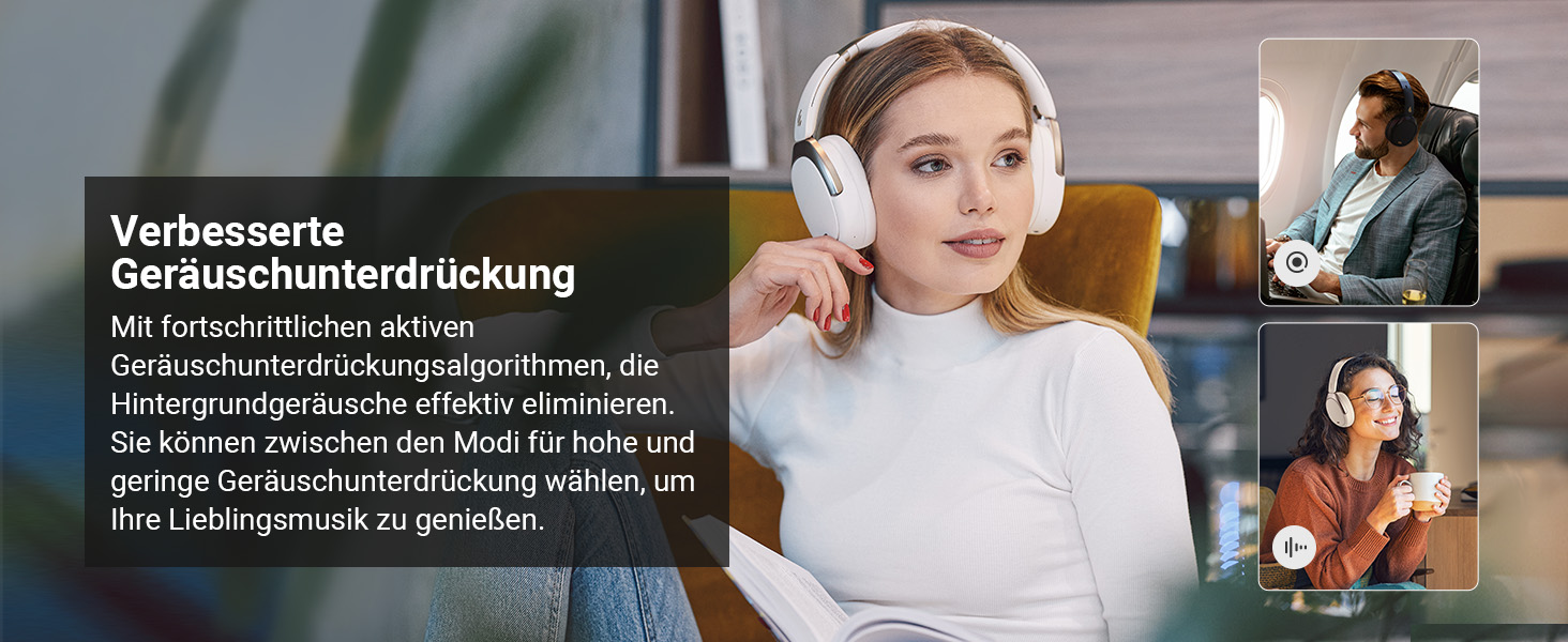 Edifier WH950NB навушники з активним шумозаглушенням: Bluetooth V5.3, LDAC, Hi-Res Audio, 55 годин роботи, складна конструкція, білий колір