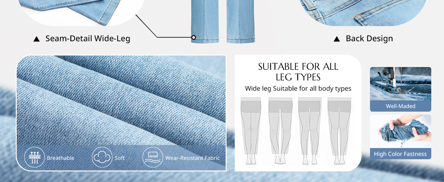 Джинси жіночі Cicy Bell Baggy висока талія, широкі штанини, чорні, розмір 44