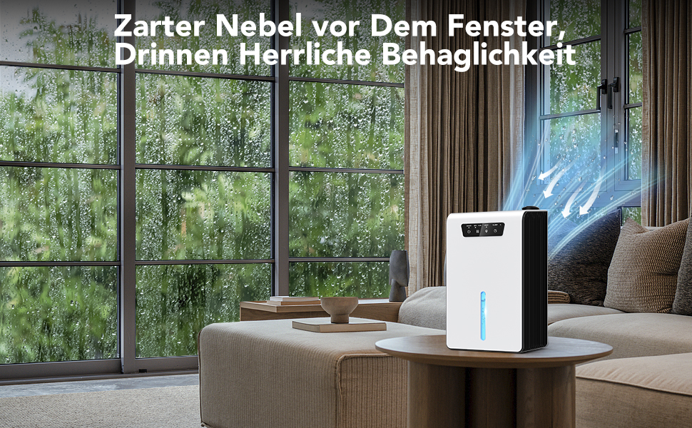 Ofottofo 2-в-1: Електричний осушувач та зволожувач повітря, 3.2л резервуар, 1л/день, 7 кольорів LED, тихий, для спальні, ванної, підвалу