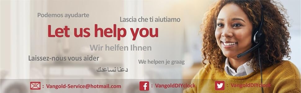 Vangold Сучасний безшумний 3D настінний годинник з наклейками для дому та офісу, подарунок