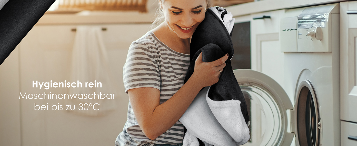 Плед KESSER® з м'якого флісу та шерпи, теплий та затишний, 220 x 240 см (XXL), чорний