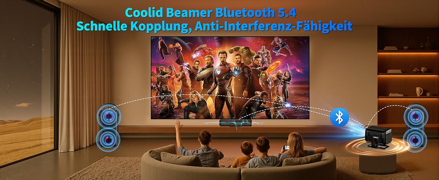Портативний проєктор Mini Beamer 4K з WiFi 6, Bluetooth 5.4, автоматичною корекцією трапецеїдальних спотворень, обертання 270°, підтримка USB/Laptop, з пультом ДУ та мишкою, білий (Black-1)