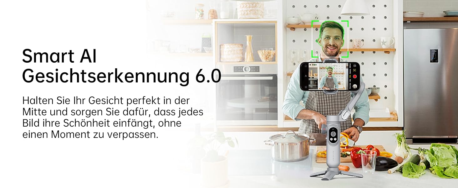 Стабілізатор для смартфона AOCHUAN Smart X Pro (3-осьовий, з RGB-підсвічуванням, для iPhone/Android)