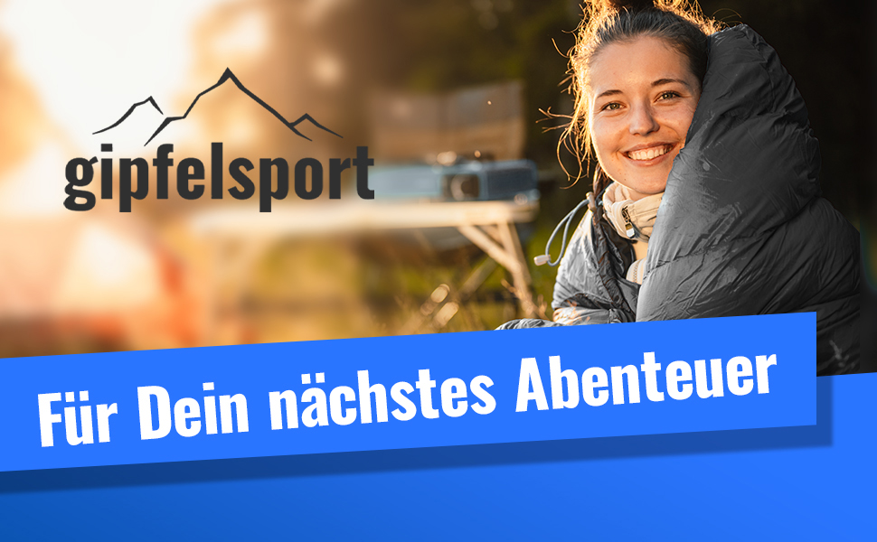 Сплячий мішок Gipfelsport Ultraleicht 4 сезони [-20°C до 15°C] | Чорний, ультралегкий, для трекінгу, кемпінгу та подорожей