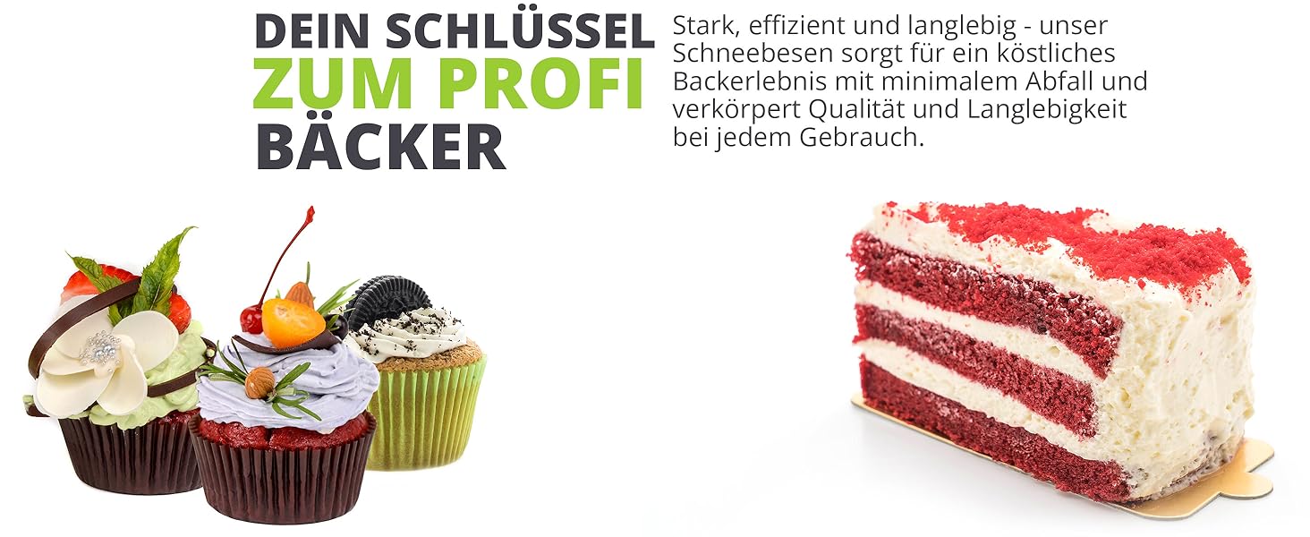 Віскер Oliver's Kitchen® з нержавіючої сталі з інтегрованим силіконовим скребком - ідеальний для випічки та приготування їжі. Спіральний віскер, зручна ручка, легко миється.