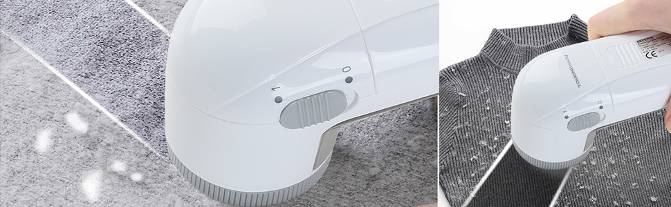 TOUCHBeauty Фільтр для ворсу, видалення клубочків, тканинний бритва - видаляє ворс, клубки та ворсинки, працює від батарейки, сірий