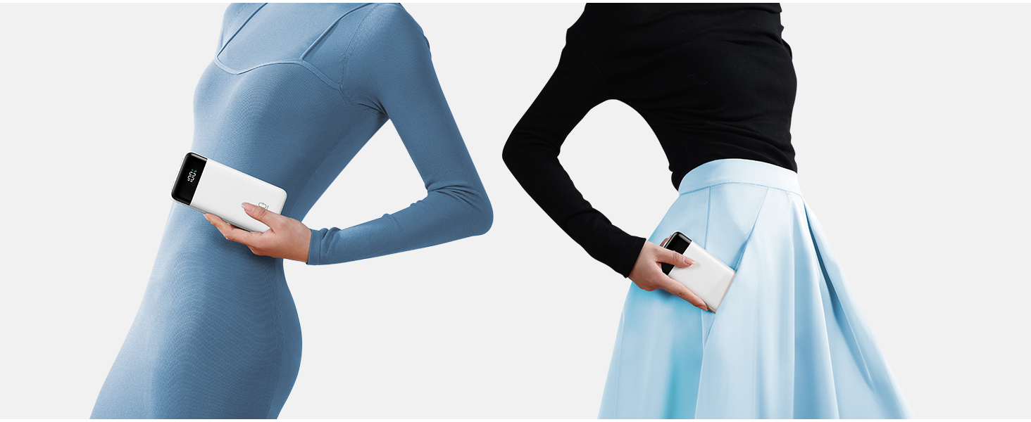 Power Bank Charmast 20000mAh з LED-дисплеєм та 4 кабелями (USB C PD3.0 QC4.0, 6 виходів) для iPhone, Samsung, Tablet