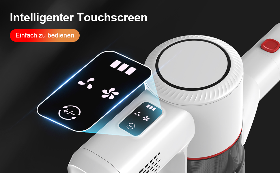 Бездротовий акумуляторний пилосос 3-в-1 з підсвічуванням та дисплеєм для дому та авто - видаляє шерсть тварин, підходить для твердих підлог, килимів