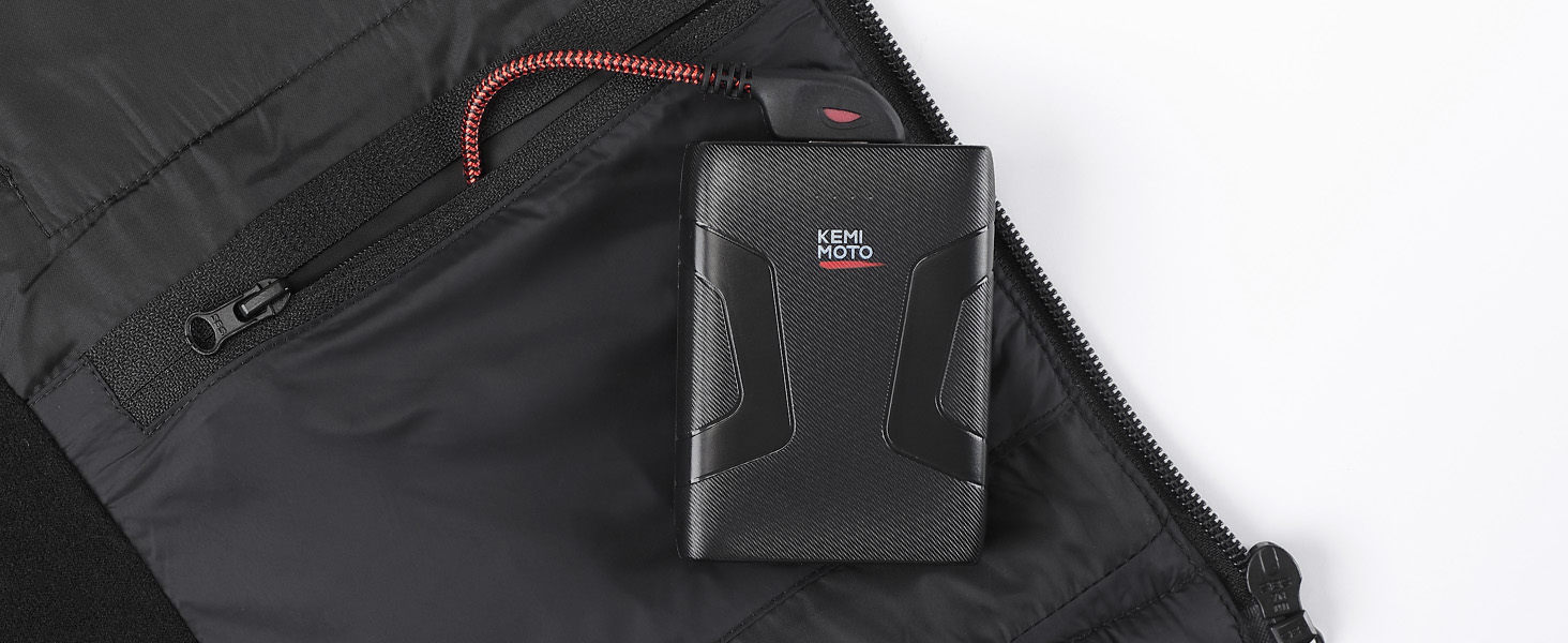 Кемімото - Тепла жилетка для жінок з підключенням через додаток, акумулятор 10000 мАг, 3 режими нагріву, 4 зони нагріву, для активного відпочинку, мотоциклів, походів, кемпінгу