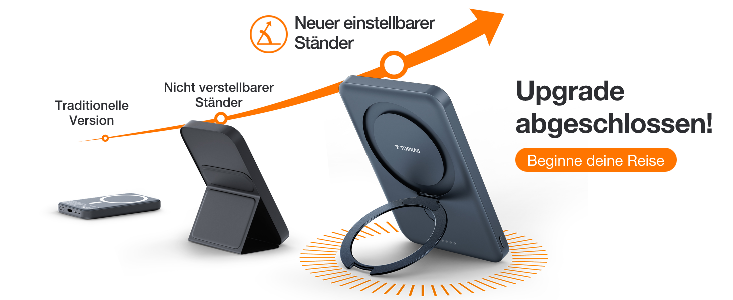 Портативний зарядний акумулятор TORRAS 5000mAh з MagSafe, USB-C, 22.5W PD, для iPhone 17 Pro Max та інших моделей, чорний