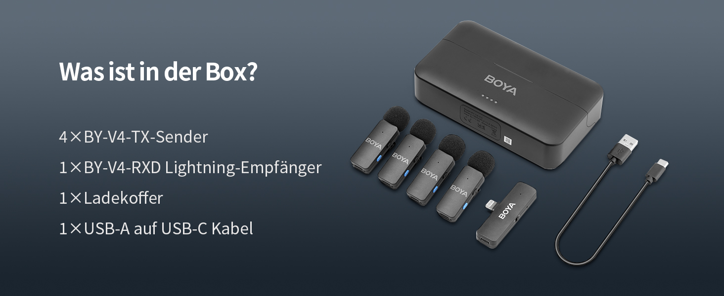 Мікрофон петличний Boya BY-V4D бездротовий для iPhone 15, Android, смартфонів, відеозйомки, подкастів, YouTube