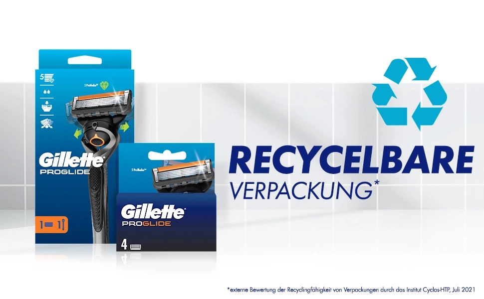 Бритва Gillette ProGlide для чоловіків, сталевий корпус, сіро-чорна, набір 12 шт.