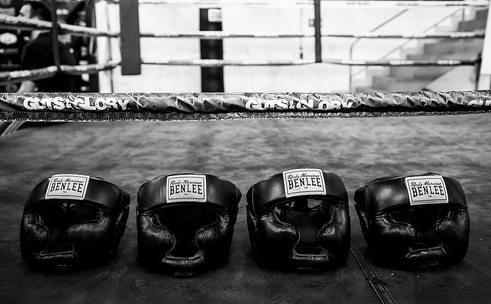 Benlee Mike Faux Leather Headguard (L-XL, Black) - Motorcycle & Boxing Head Protection