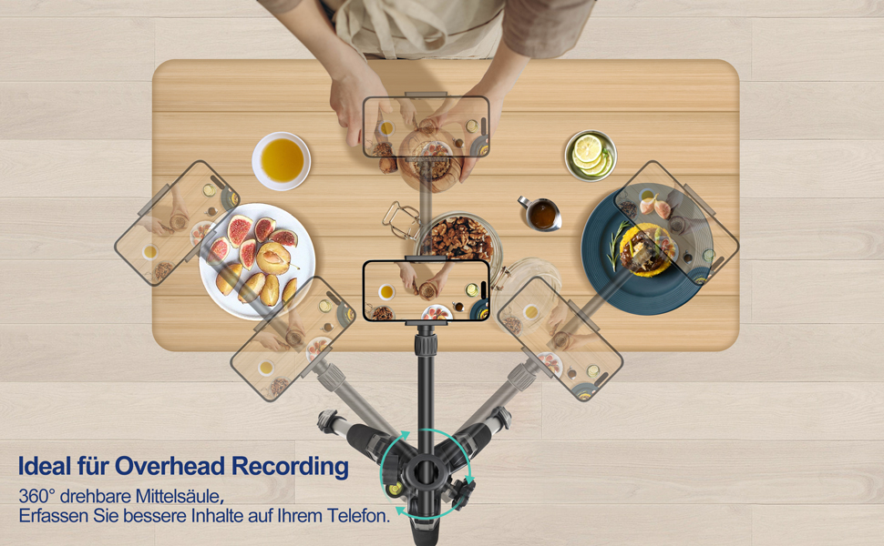 Штатив для смартфона Elitehood з виносним плечем 114 см, гнучкий, 180 см, 360° - для відеозйомки