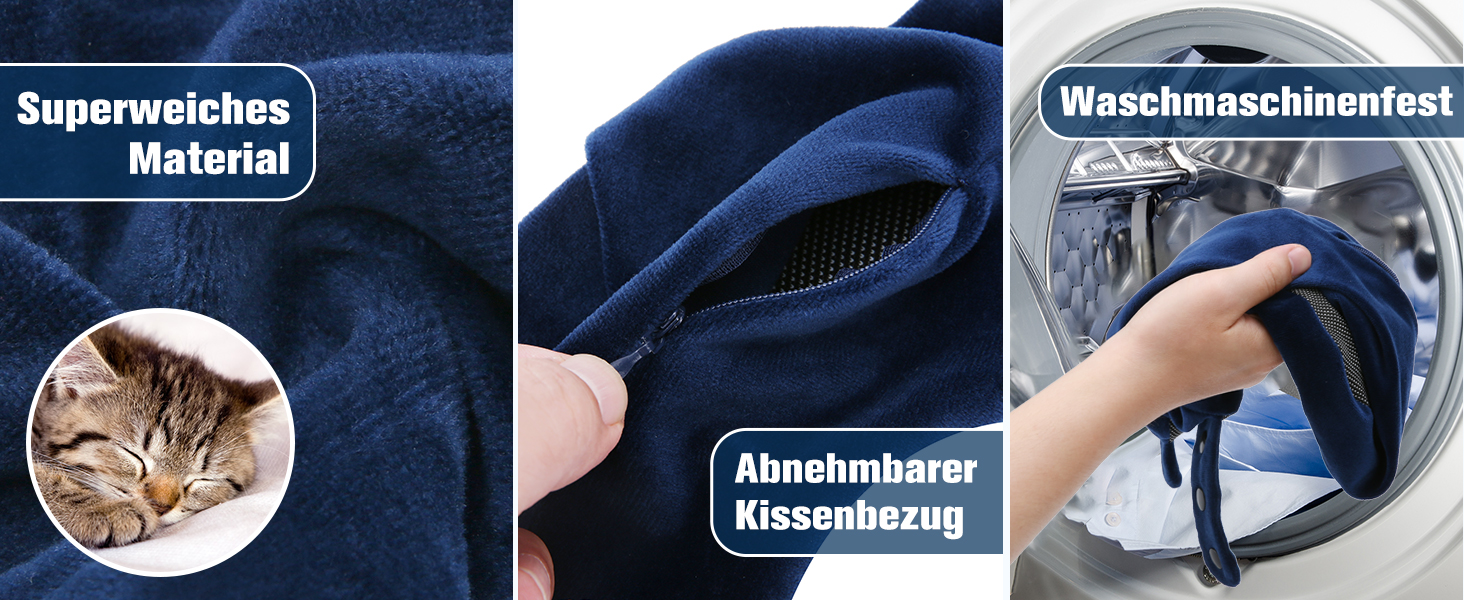 Подушка для шиї у літак, доросла, з піною-пам'яттю, регульована, компактна, ергономічна, м'яка, дихаюча, з навушниками, маскою для очей, чохлом (Блакитна)