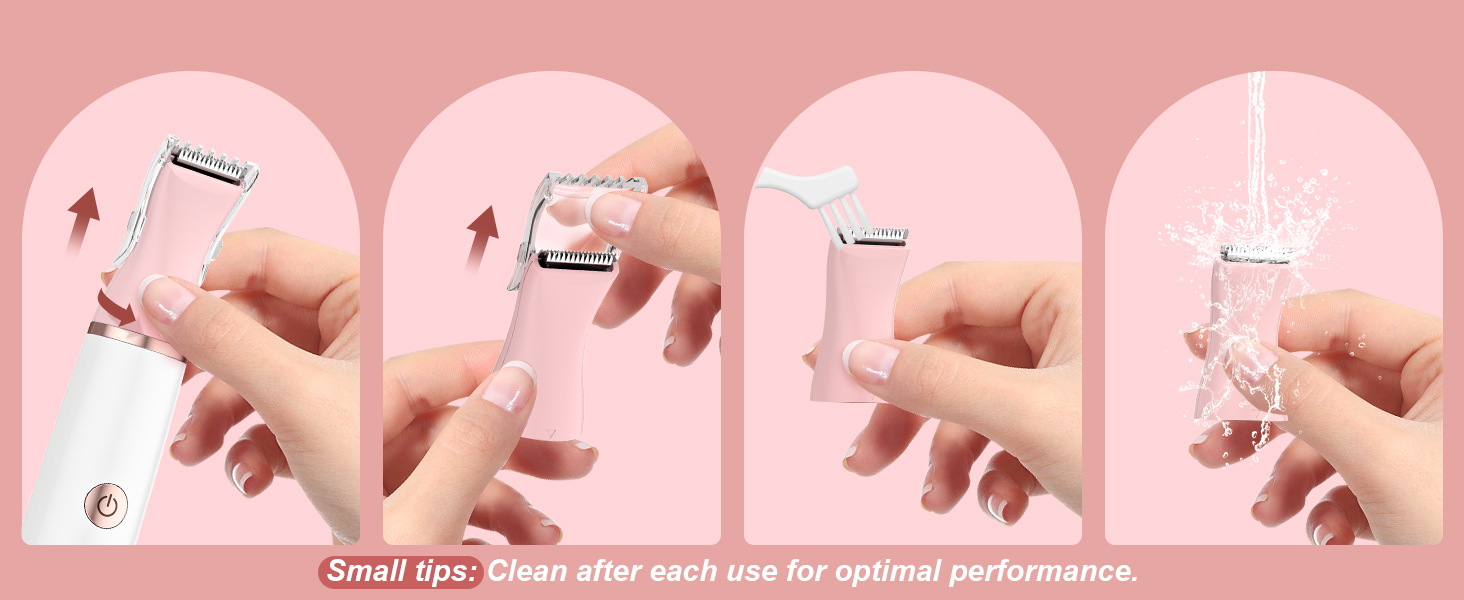 Електричний жіночий тример 4-в-1 для обличчя, бікіні зони та ніг