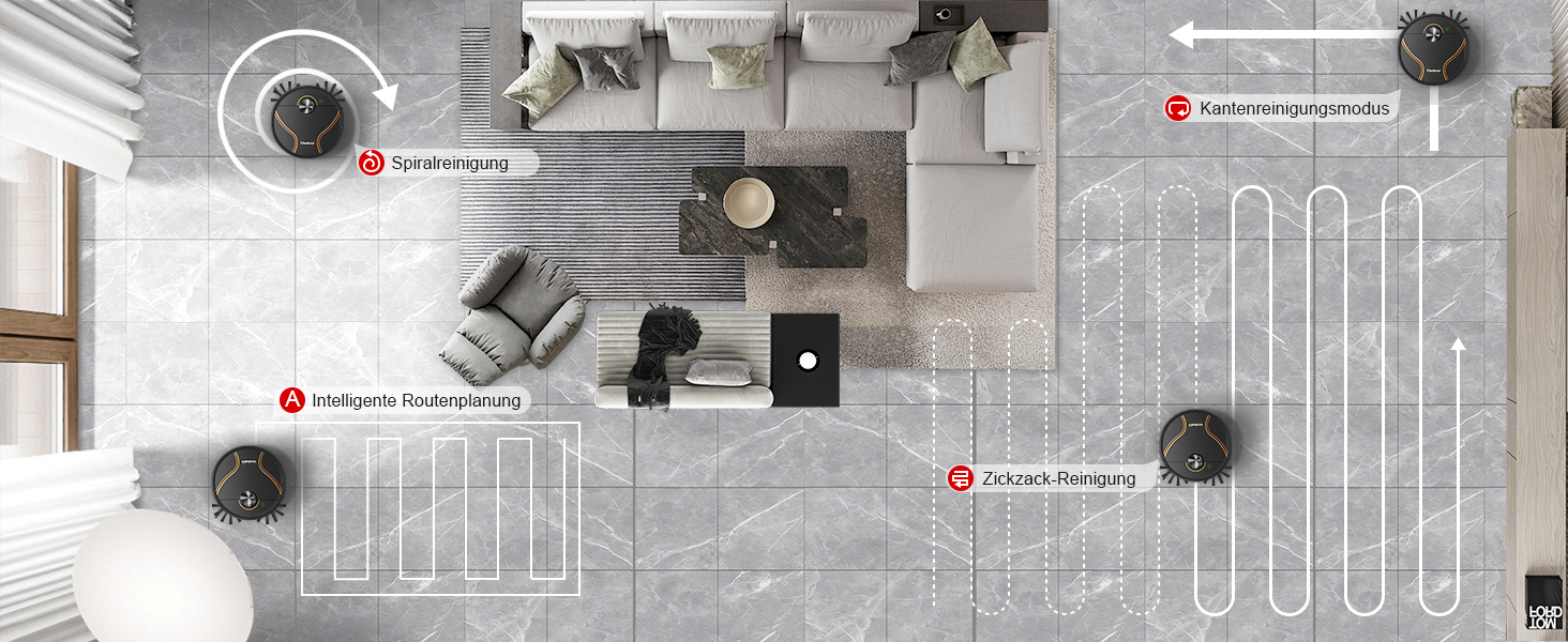 Робот-пилосос Chuboor з функцією миття 3 в 1, 6500Pa, LiDAR навігація, керування через додаток/WiFi/Alexa, автозарядка, 150 хв роботи, для шерсті тварин, килимів та твердих підлог, чорний