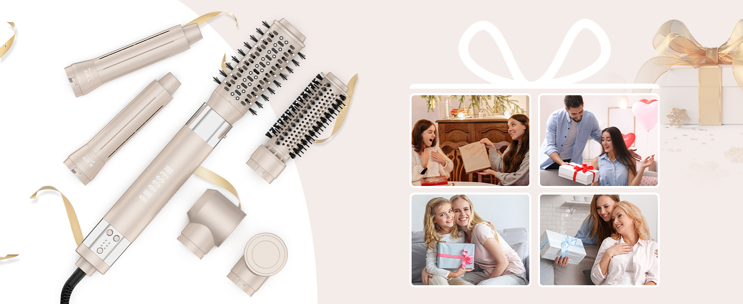 5-в-1 Стайлер для волосся MESCOMB - Air Styler з іонізацією, сушка, завивка, об'єм та випрямлення