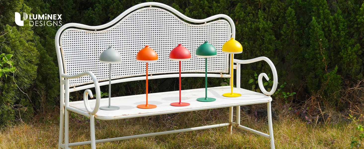 Нічник бездротовий акумуляторний Wiederaufladbare для вітальні, спальні, їдальні - Gold (латунь) з лампочкою, димуванням, сенсорним керуванням, 3-в-1